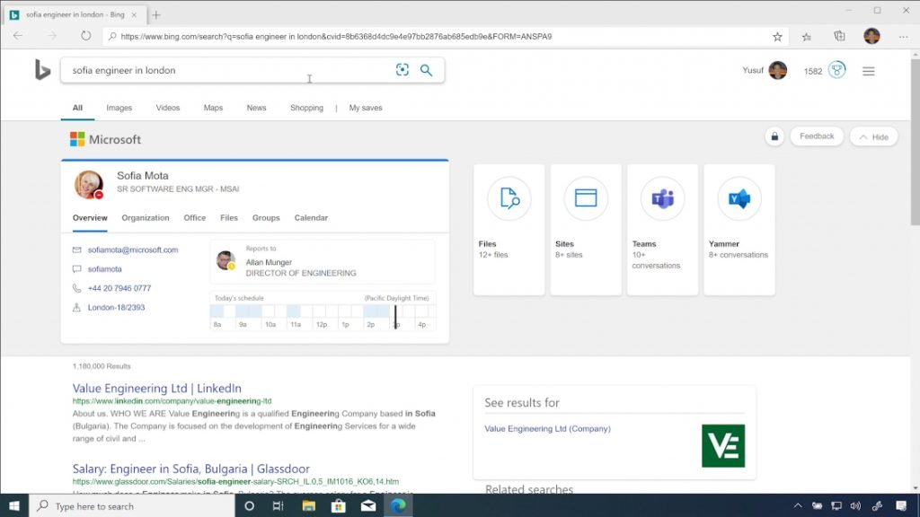Microsoft Search in Bing