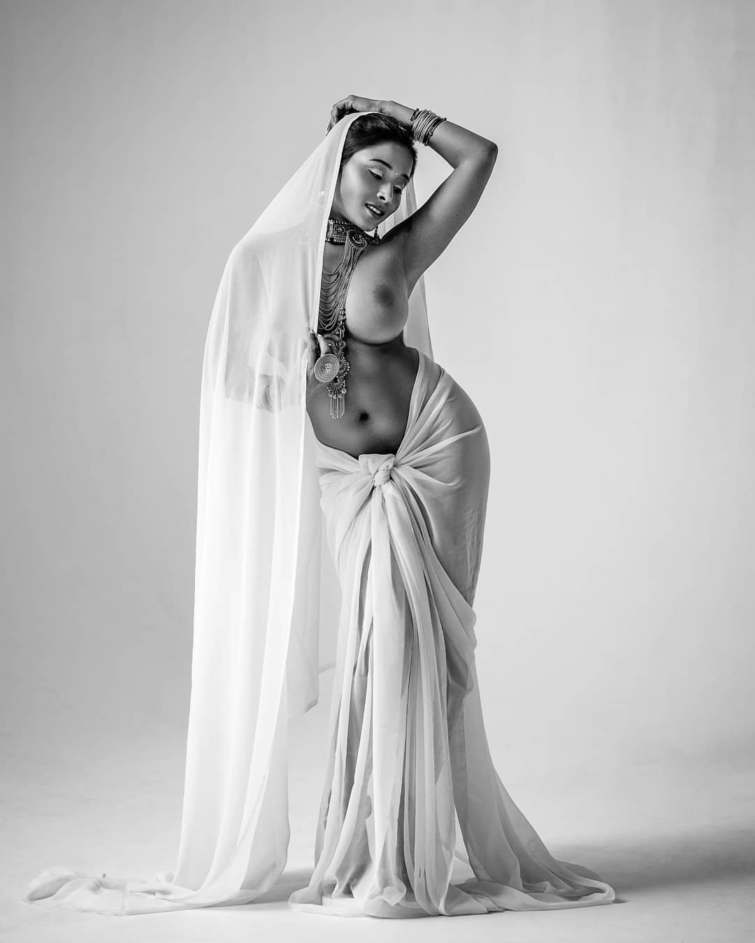 Saree naked