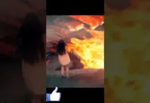 Girl fell into lava lake video