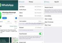 WhatsApp Enable Touch ID and Face ID for iPhone