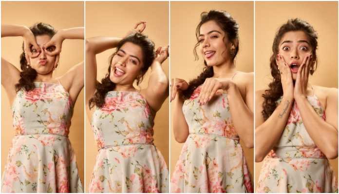 Rashmika Mandanna Cute Expressions Photoshoot Stills