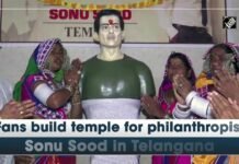 Temple built for sonu sood in telangana