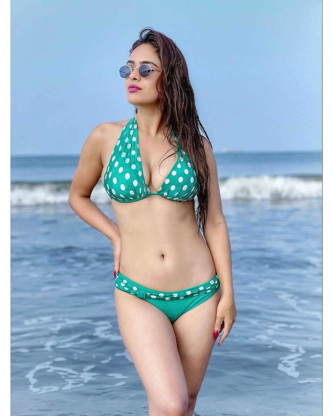 Neha malik hot bikini photos at miramar beach