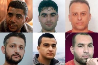 6 Palestinian Prisoners Escape from Israeli Prison