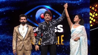 Bindu Madhavi Lifts The Trophy Of Bigg Boss Non Stop Telugu